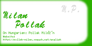 milan pollak business card